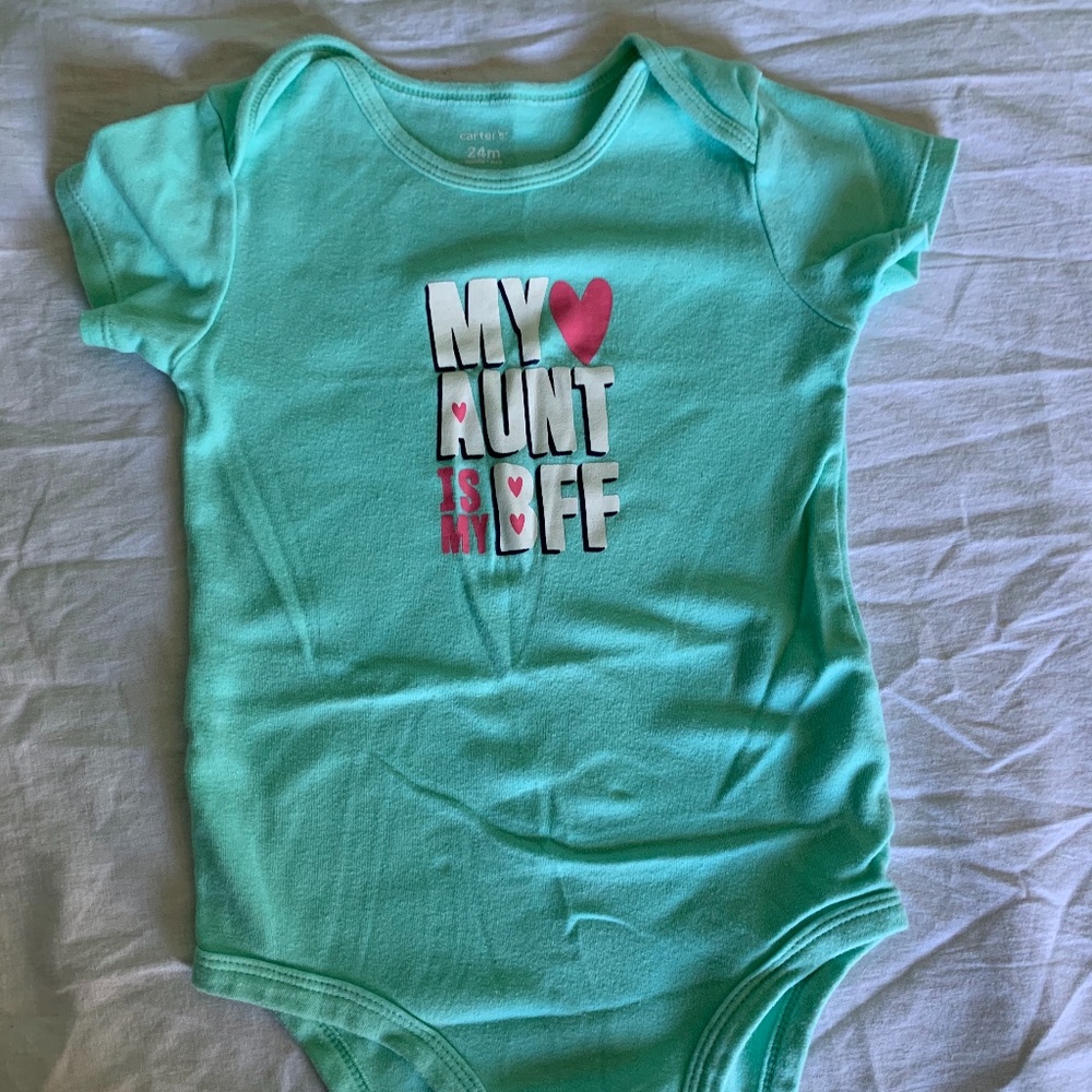 Mint Carter's  one piece shirt.